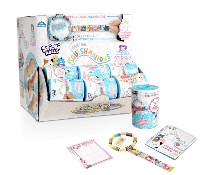 Sticki Rolls Squishmallows Sticki Band Capsule Assorted