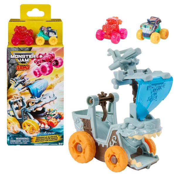 Monster Jam Mini Jams Megalodon Barnacle Blaster Ship Playset