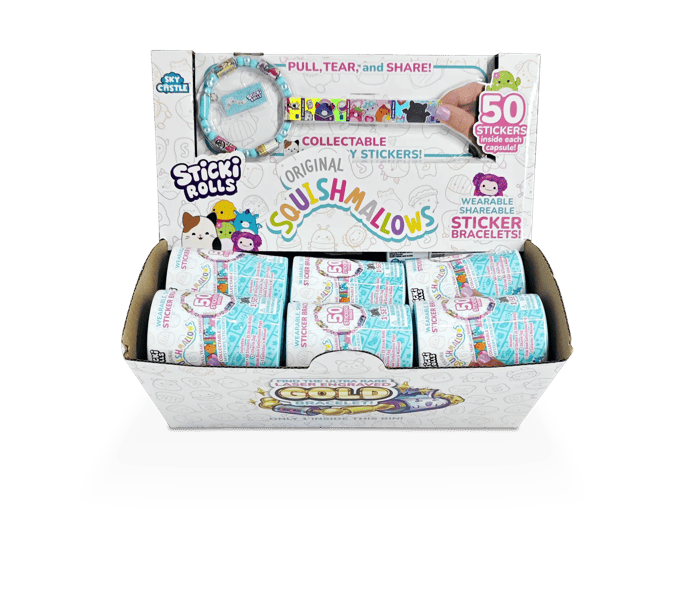 Sticki Rolls Squishmallows Sticki Band Capsule Assorted