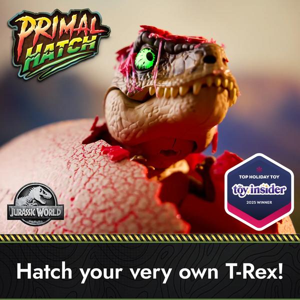 Jurassic World Primal Hatch Interactive Toy Dinosaur & Egg