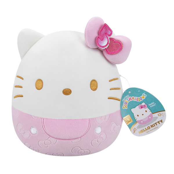 Squishmallows Original Sanrio 8-Inch 50th Anniversary Embossed Hello Kitty Assorted