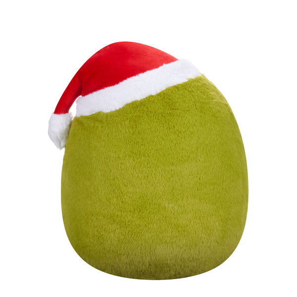 Original Squishmallows Fuzz-A-Mallows 12-Inch Grinch in Santa Hat