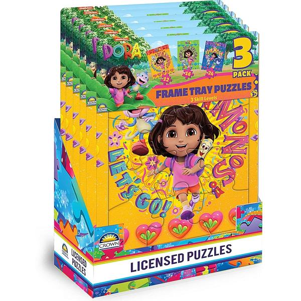 MJM 3PK Frame Tray Puzzle Dora