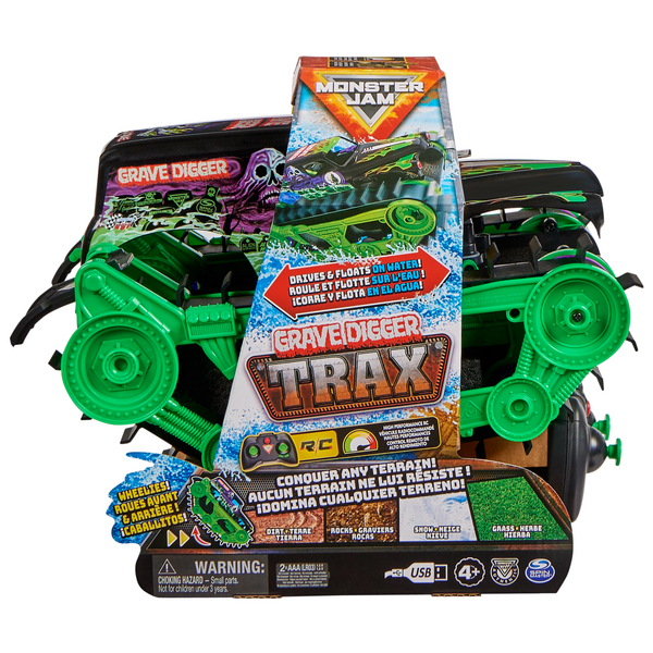 Monster Jam Grave Digger Trax Remote Control Vehicle