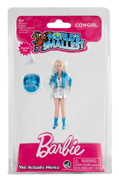 WORLDS SMALLEST POSABLE BARBIE (ROLLERBLADE & COWGIRL)