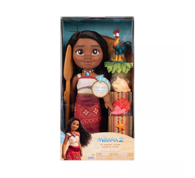 Disney Moana 2 My Singing Friend 14" Moana Doll & Heihei