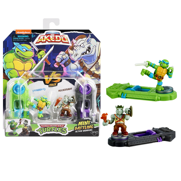 Akedo Teenage Mutant Ninja Turtles Mini Battling Warriors Versus Pack