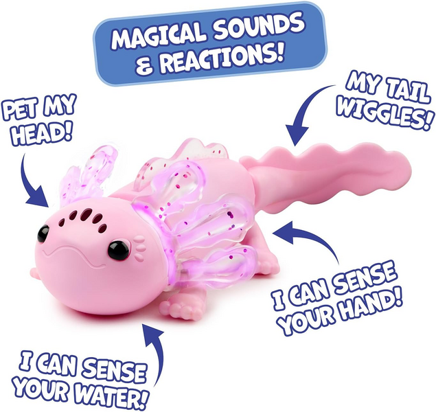 Fingerlings Interactive Baby Axolotl with Inflatable Pool