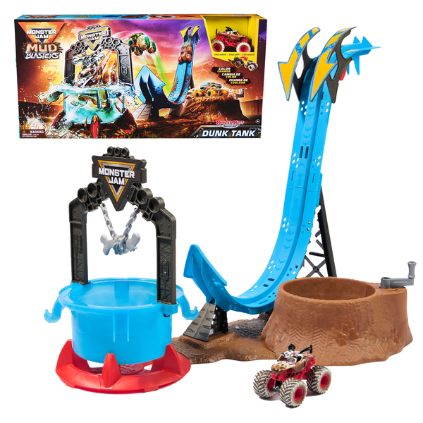 Monster Jam Truck Mud Blasters Truck Wash Playset