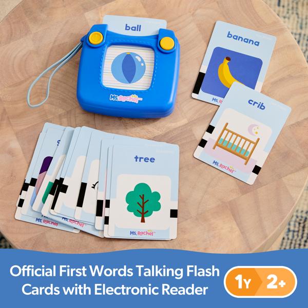 Ms. Rachel Official First Words Talking Flash Cards with Electronic Reader