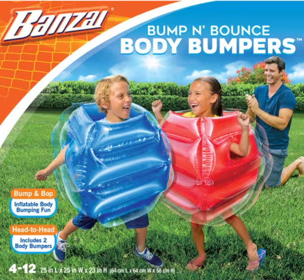 Banzai Bump ‘N Bounce Body Bumpers in Red & Blue