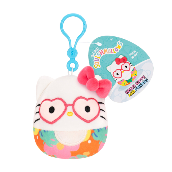 Squishmallows 3.5 Inch Clip Hello Kitty Tropical Assorted