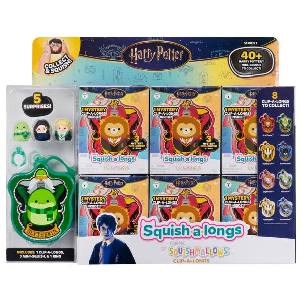 Squish-a-longs “Harry Potter” Clip-a-longs Mini-Squish Mystery Pack Assorted