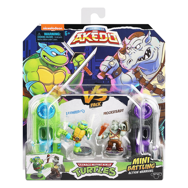 Akedo Teenage Mutant Ninja Turtles Mini Battling Warriors Versus Pack