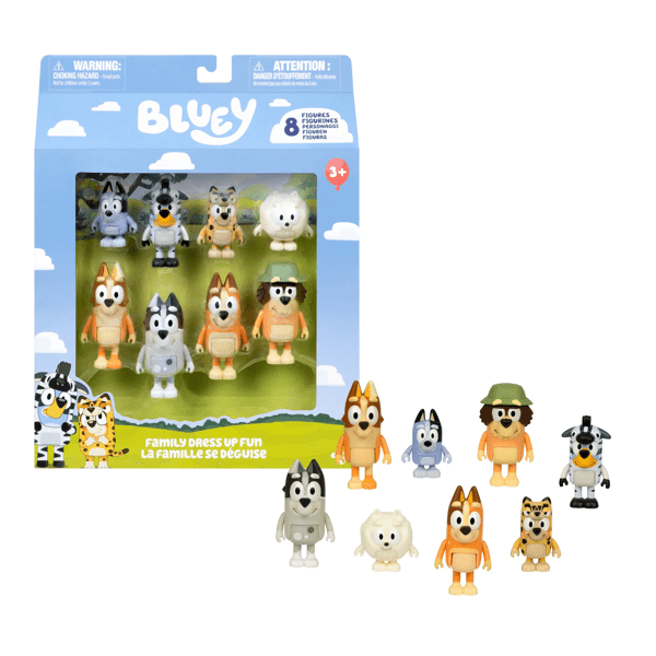 Bluey Family Dress Up Fun 8 Pack