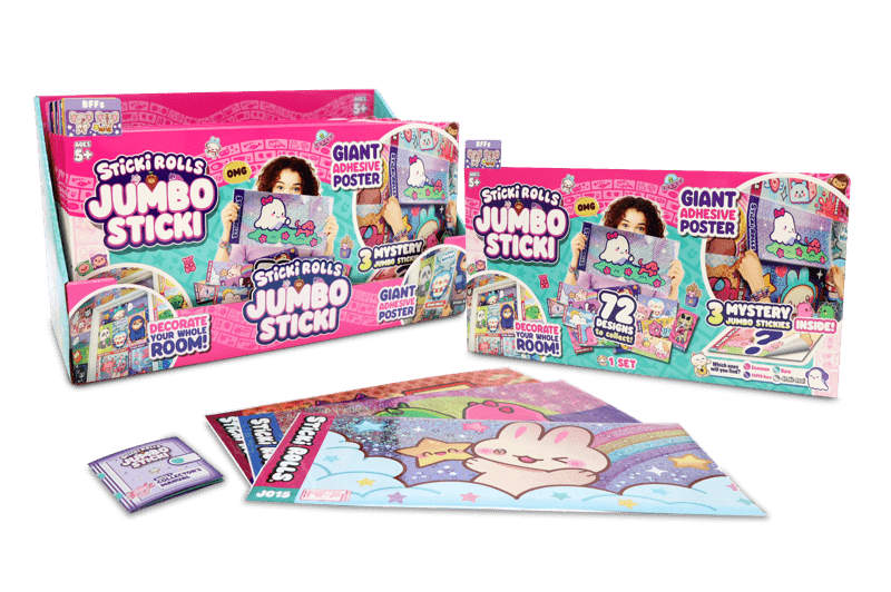 Sticki Rolls Jumbo Sticki 3 Pack CDU