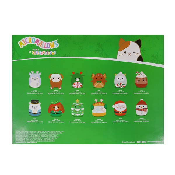 Squishmallows Original 12-Day Micromallows Advent Holiday Calendar