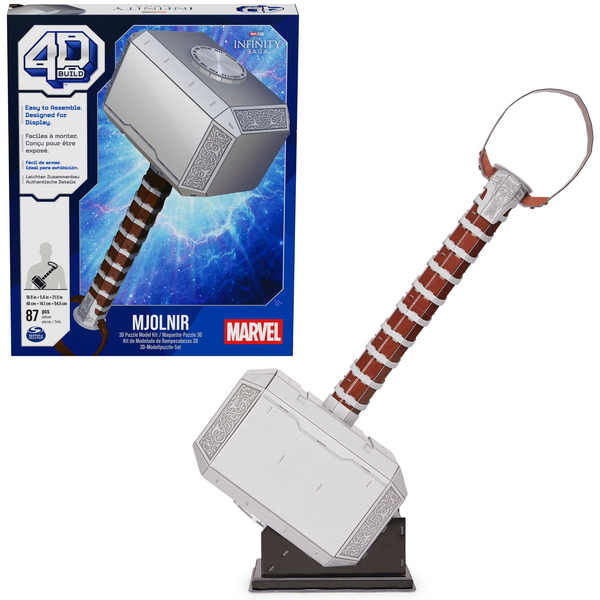 4D Build Marvel Mjolnir Thor Hammer 3D Puzzle Model Kit 