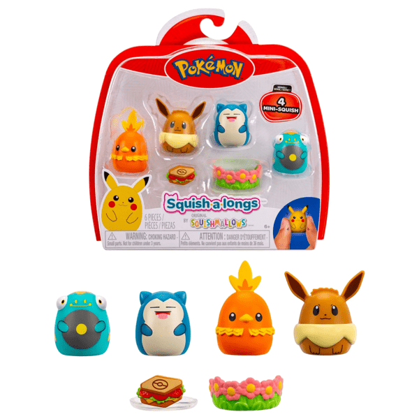 Squish-a-longs Pokémon Mini-Squish 4-Pack