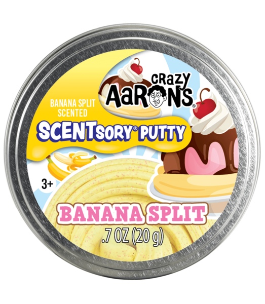 Crazy Aarons Banana Split Scentsory Thinking Putty 