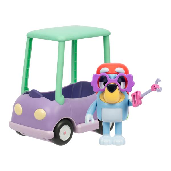 Bluey Chat Mates Figure & Vehicle – Grannies Car with Janet