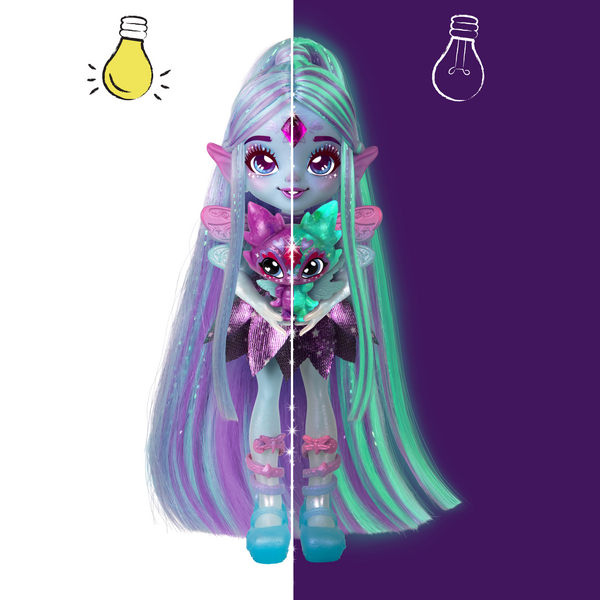 Magic Mixies Pixlings S2 Galaxy Hair Doll Single Pack