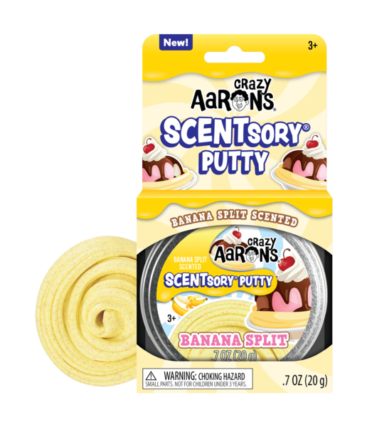 Crazy Aarons Banana Split Scentsory Thinking Putty 