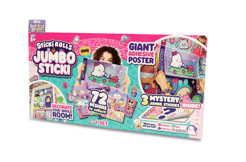 Sticki Rolls Jumbo Sticki 3 Pack CDU