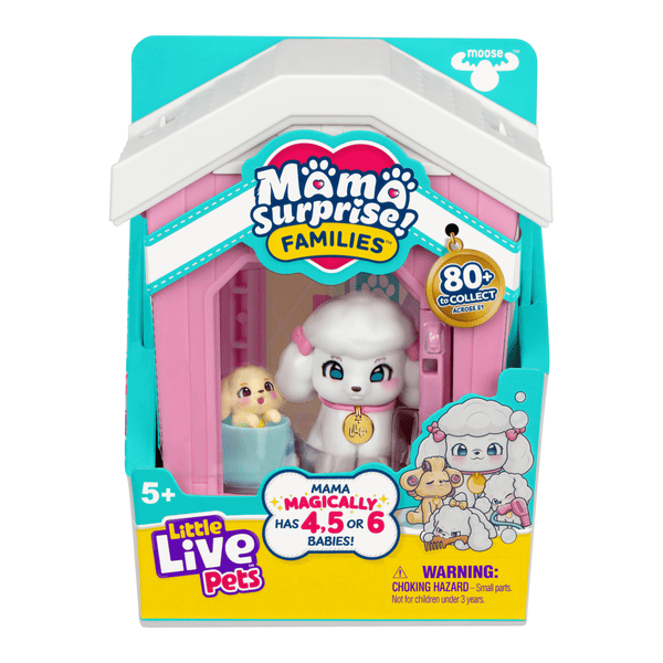 Little Live Pets Mama Surprise – Coffret Maison Bouledogue Français Et épagneul, +80 Chiots à Collectionner