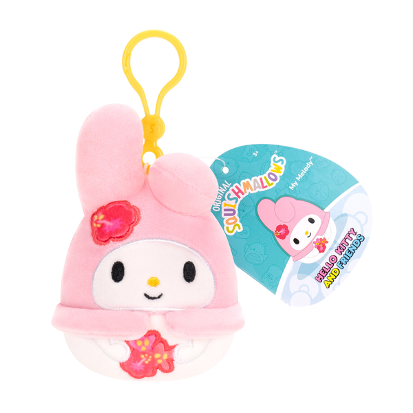 Squishmallows 3.5 Inch Clip Hello Kitty Tropical Assorted