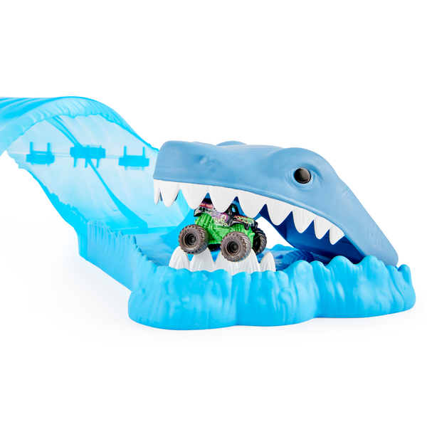 Monster Jam, Mini Megalodon Race and Chomp Playset