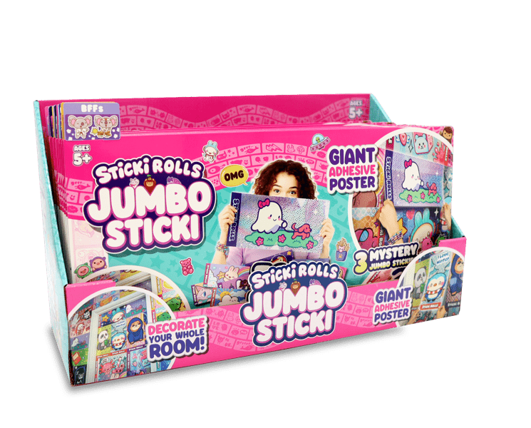Sticki Rolls Jumbo Sticki 3 Pack CDU