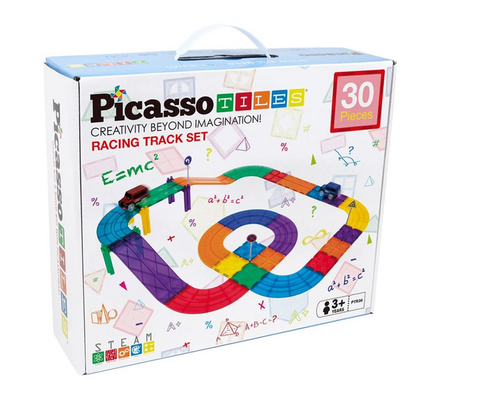 Picasso Tiles 30 Piece Race Car Track Set