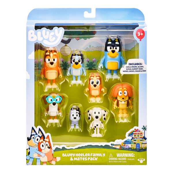 Bluey Heeler Family and Mates 8-Pack 