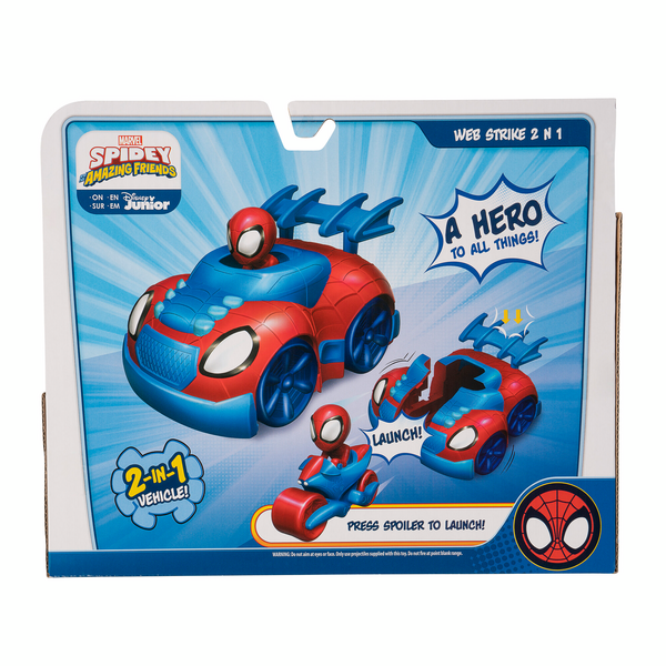 Spidey and His Amazing Friends 2 ‘n 1 Web Strike Feature Vehicle