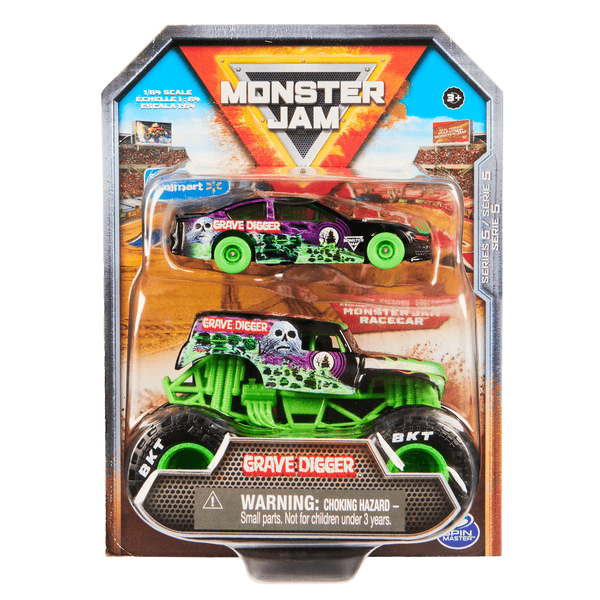 Monster Jam 1:64 Truck and Race Car