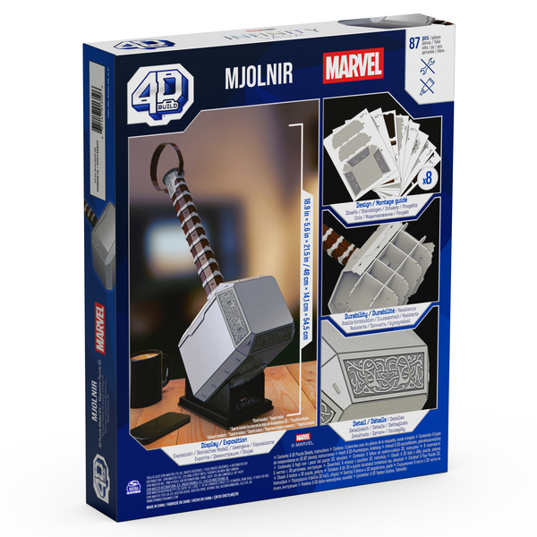 4D Build Marvel Mjolnir Thor Hammer 3D Puzzle Model Kit 