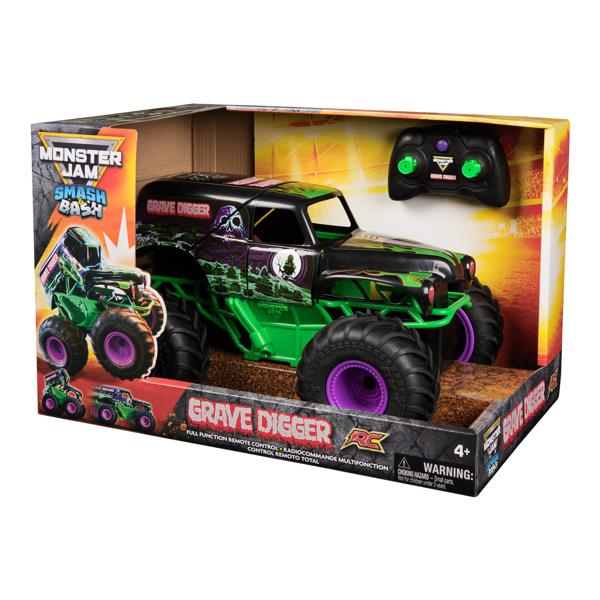 Monster Jam Smash & Bash Grave Digger RC Vehicle,
