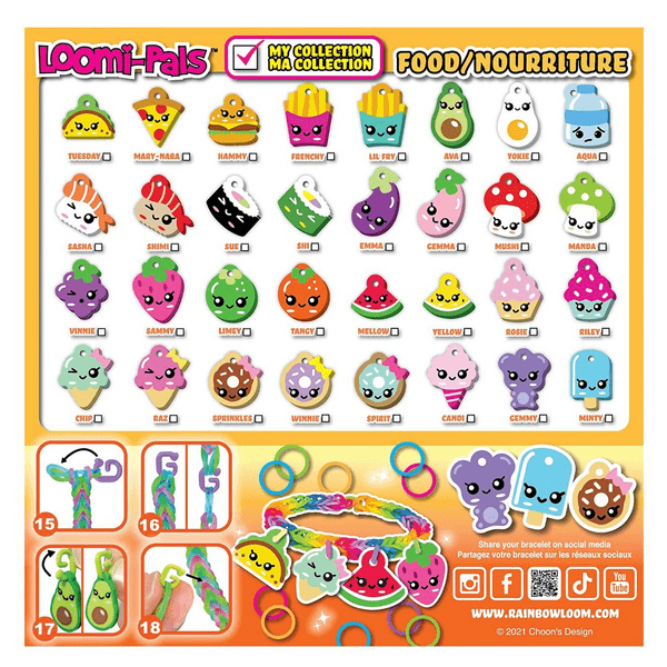 Loomi-Pals® Charm Bracelet Kit – Food Theme