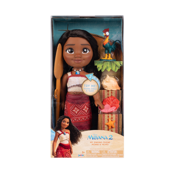 Disney Moana 2 My Singing Friend 14″ Moana Doll & Heihei